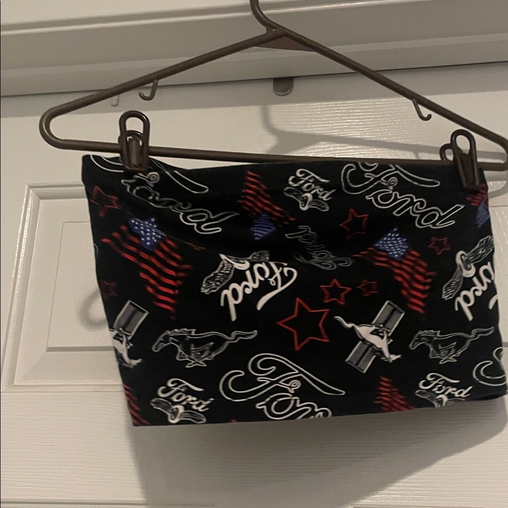 Ford Black Bandana with Red and White Patterns